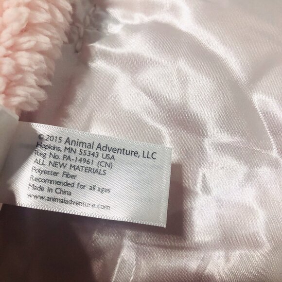 Animal Adventure Pink Bear Lovey Baby Snuggy Plush 13” Security Blanket - Picture 12 of 12